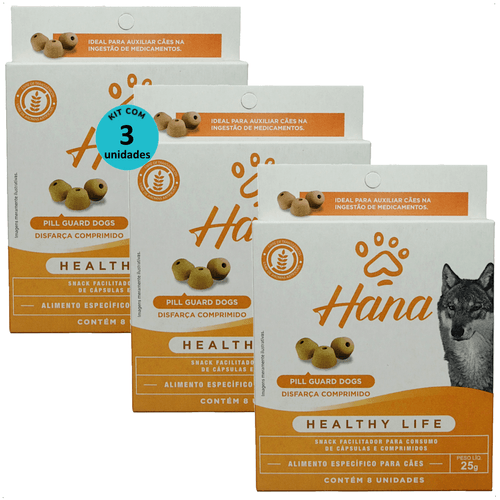 SNACK HANA HEALTHY LIFE PILL GUARD DISFARÇA COMPRIMIDOS 25G PARA CÃES KIT COM 3 SNACK HANA HEALTHY LIFE PILL GUARD DISFARÇA COMPRIMIDOS 25G PARA CÃES KIT COM 3